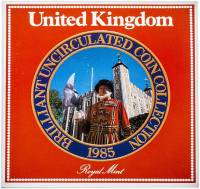 (1985, 7 монет) Набор монет Великобритания 1985 год    Буклет